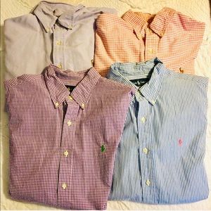 Lot of 4 Men’s Polo Ralph Lauren Button Downs